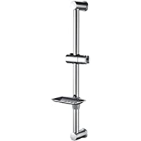 Ibergrif M20802 Barra Universal de Ducha con Cesta- Cromo- 600 MM- Plástico- Plata